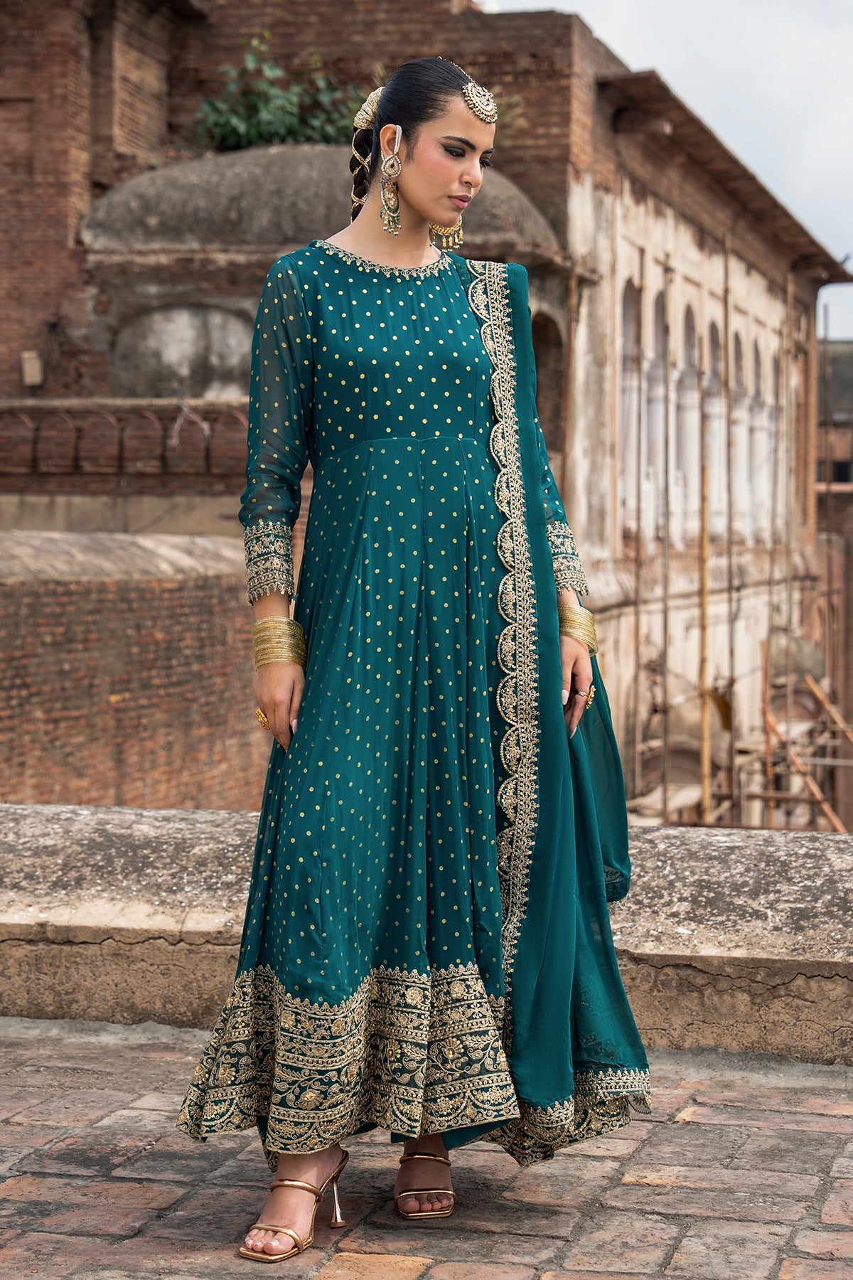 Charizma | Festive Pret | 3-PC Embroidered Chiffon CMA-6-427 by Charizma - Designer Dress  - Type : Ladies Clothes - Available at Libayah - 100% Original 