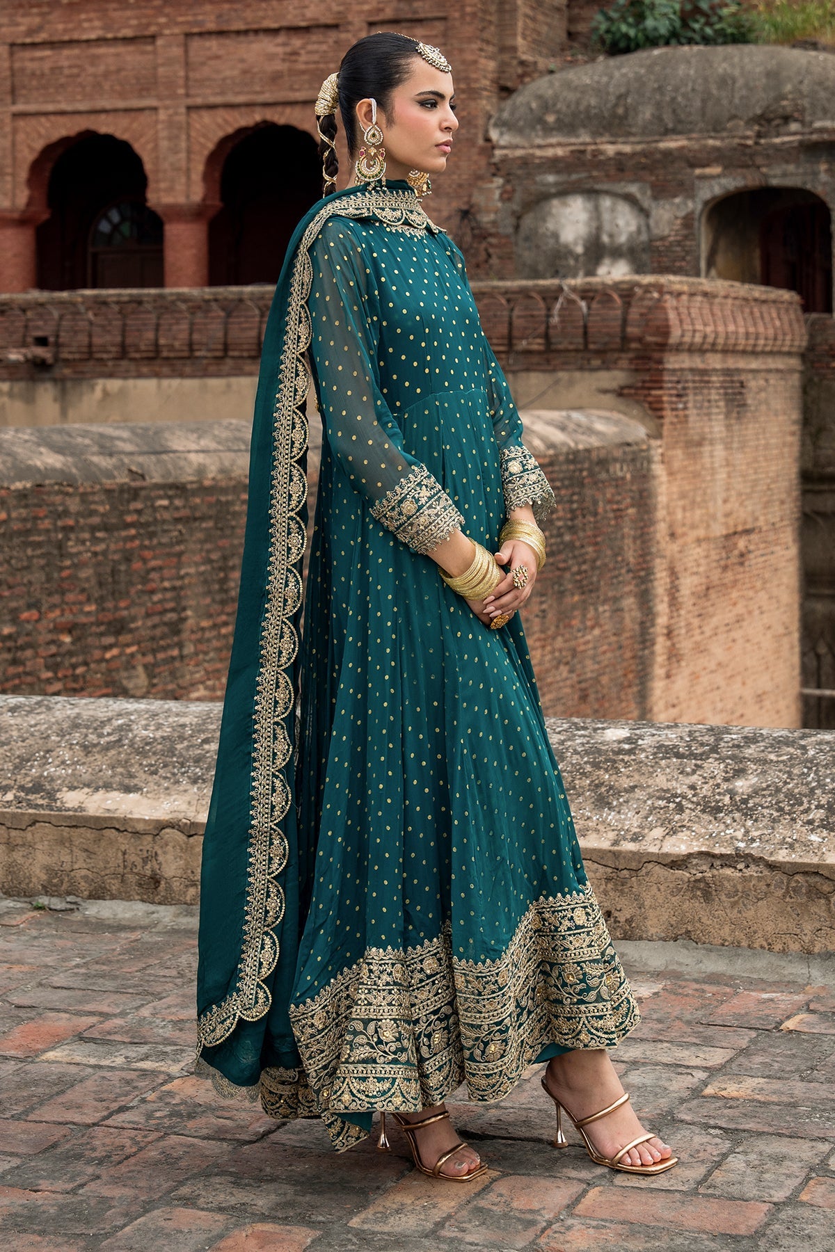 Charizma | Festive Pret | 3-PC Embroidered Chiffon CMA-6-427 by Charizma - Designer Dress  - Type : Ladies Clothes - Available at Libayah - 100% Original 