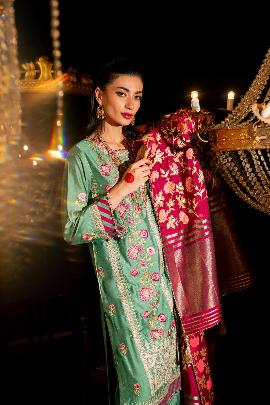 AlKaram | Festive Summer 25 | FC-9D-25-Sage by Alkaram - Designer Dress - Type: Ladies Clothes - Available at Libayah - 100% Original