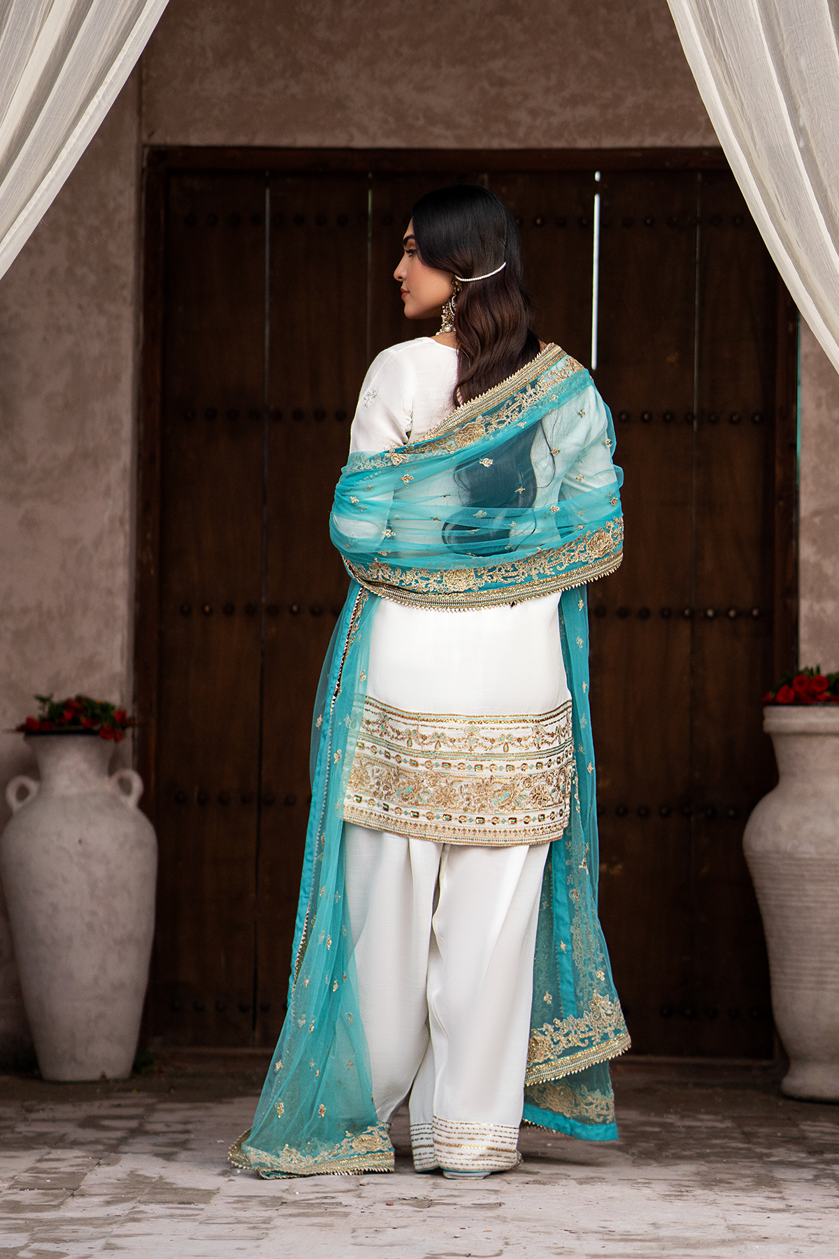 Erum Khan | Sakhiyan Formals | SUFAID PHOOL by Erum Khan - Designer Dress - Type: Formal - Available at Libayah - 100% Original