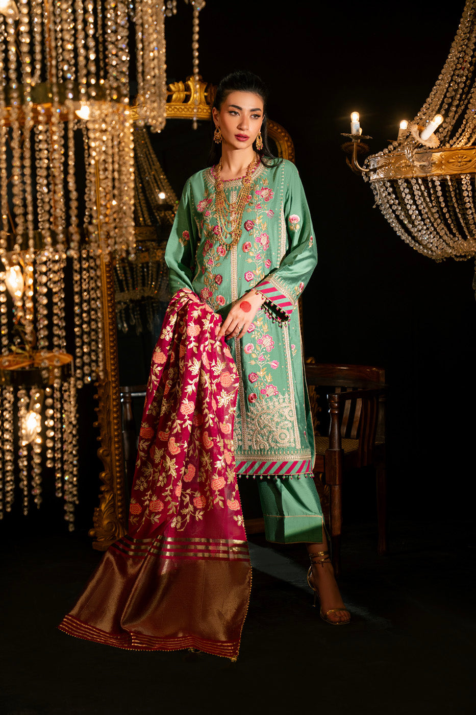 AlKaram | Festive Summer 25 | FC-9D-25-Sage by Alkaram - Designer Dress - Type: Ladies Clothes - Available at Libayah - 100% Original