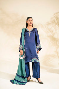 Faiza Faisal | Elara Luxury Pret | NAVY SERAPH - Designer Dress - Type : Ladies Clothes - Available at Libayah - 100% Original