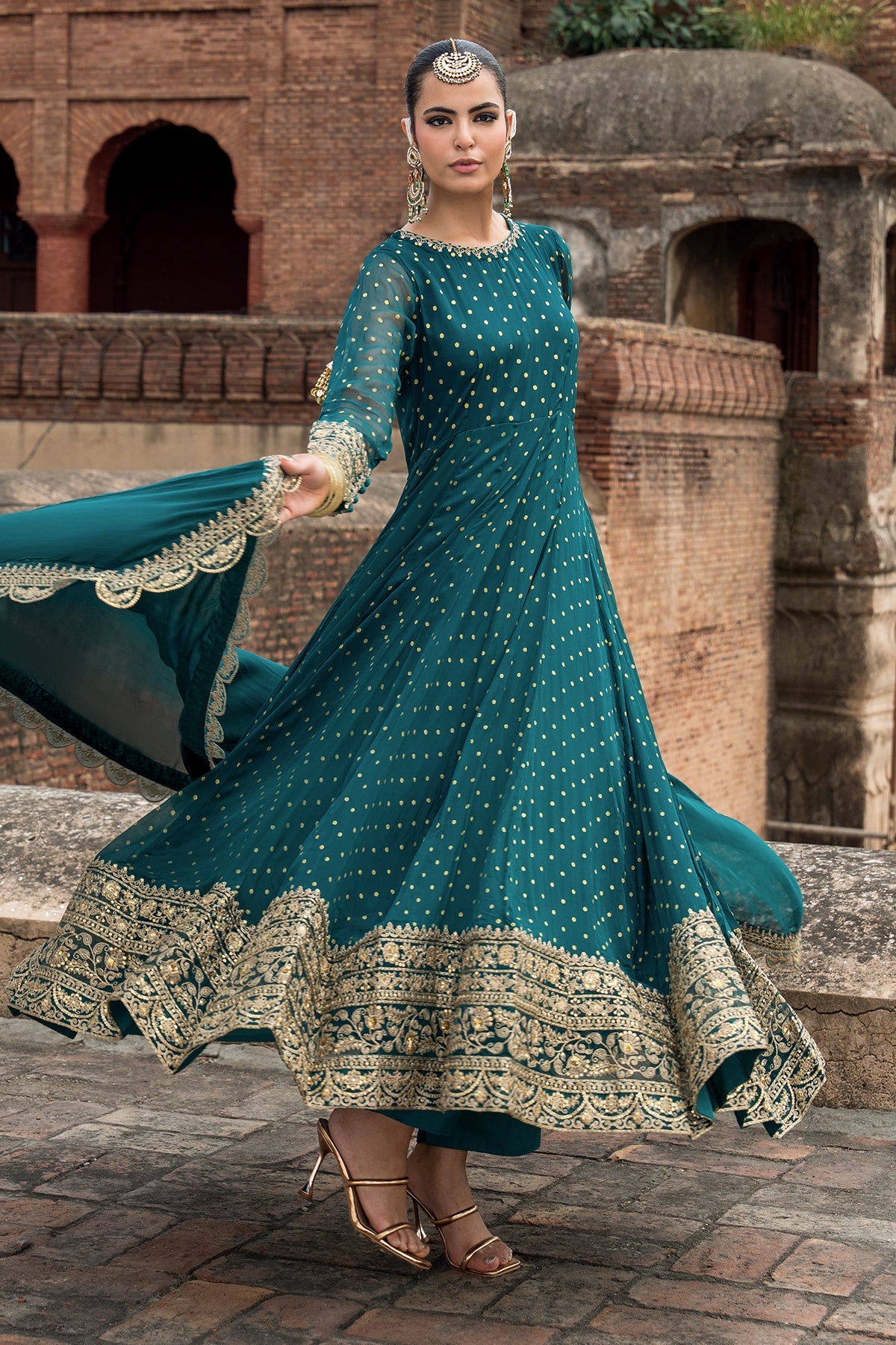 Charizma | Festive Pret | 3-PC Embroidered Chiffon CMA-6-427 by Charizma - Designer Dress  - Type : Ladies Clothes - Available at Libayah - 100% Original 