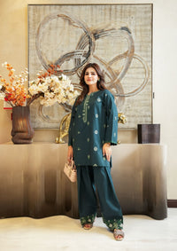 Faiza Faisal | FNF Cords Edit |DEEP TEAL CHARM by Faiza Faisal - Designer Dress  - Type : Ladies Clothes - Available at Libayah - 100% Original 