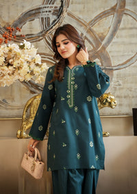 Faiza Faisal | FNF Cords Edit |DEEP TEAL CHARM by Faiza Faisal - Designer Dress  - Type : Ladies Clothes - Available at Libayah - 100% Original 