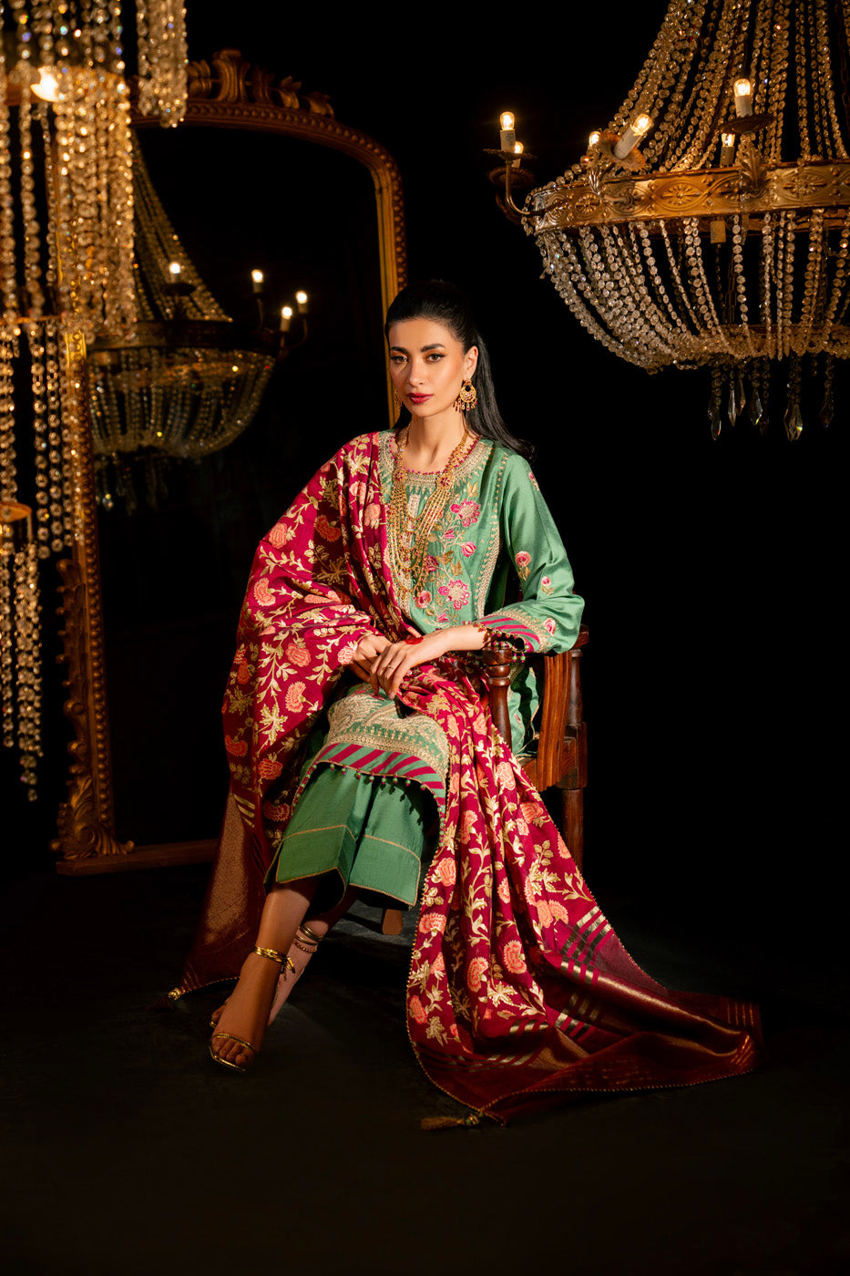AlKaram | Festive Summer 25 | FC-9D-25-Sage by Alkaram - Designer Dress - Type: Ladies Clothes - Available at Libayah - 100% Original