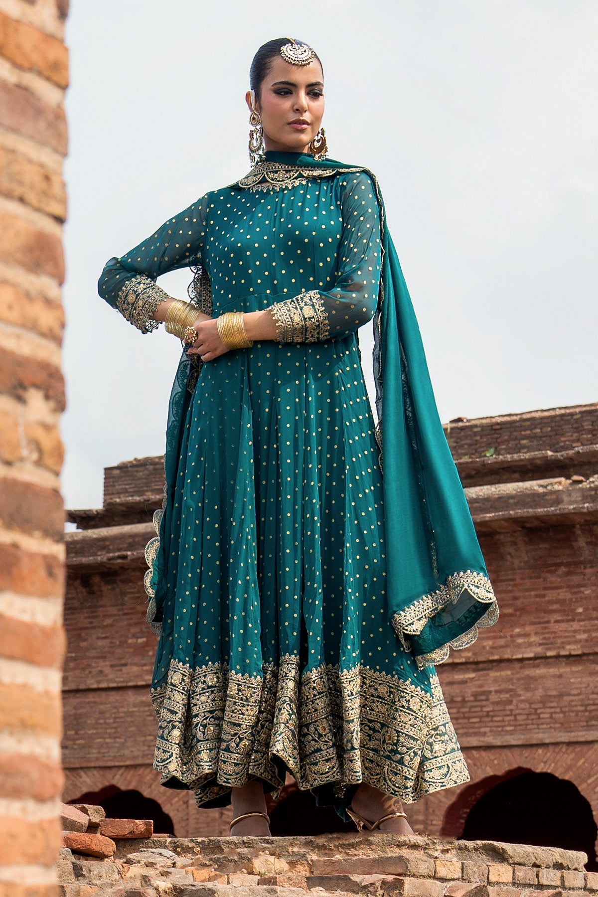 Charizma | Festive Pret | 3-PC Embroidered Chiffon CMA-6-427 by Charizma - Designer Dress  - Type : Ladies Clothes - Available at Libayah - 100% Original 