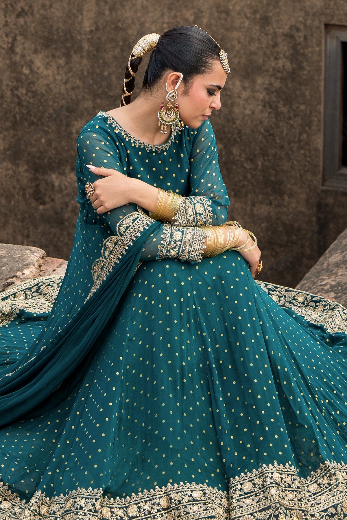 Charizma | Festive Pret | 3-PC Embroidered Chiffon CMA-6-427 by Charizma - Designer Dress  - Type : Ladies Clothes - Available at Libayah - 100% Original 