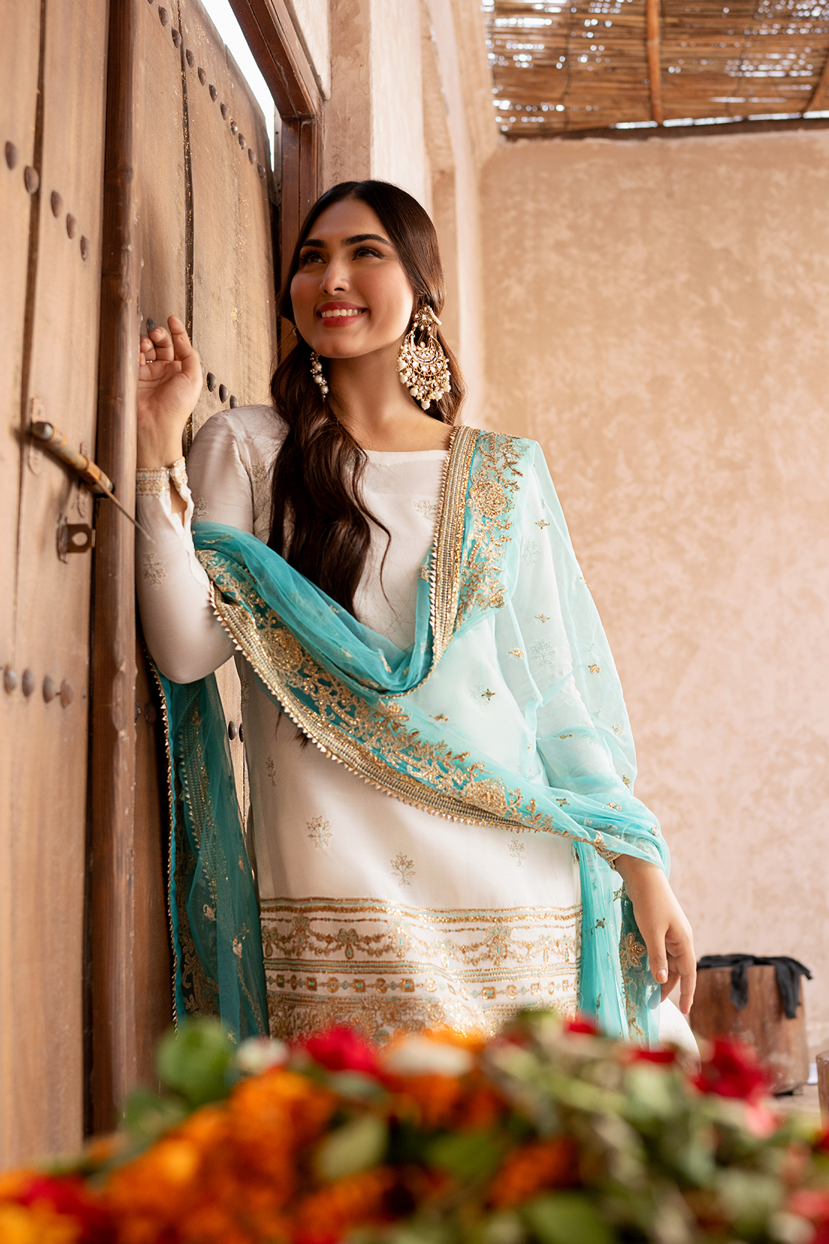 Erum Khan | Sakhiyan Formals | SUFAID PHOOL by Erum Khan - Designer Dress - Type: Formal - Available at Libayah - 100% Original