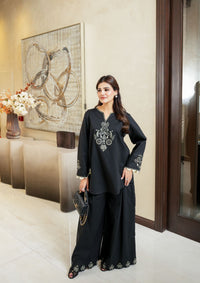 Faiza Faisal | FNF Cords Edit |BLACK ECLIPSE by Faiza Faisal - Designer Dress  - Type : Ladies Clothes - Available at Libayah - 100% Original 