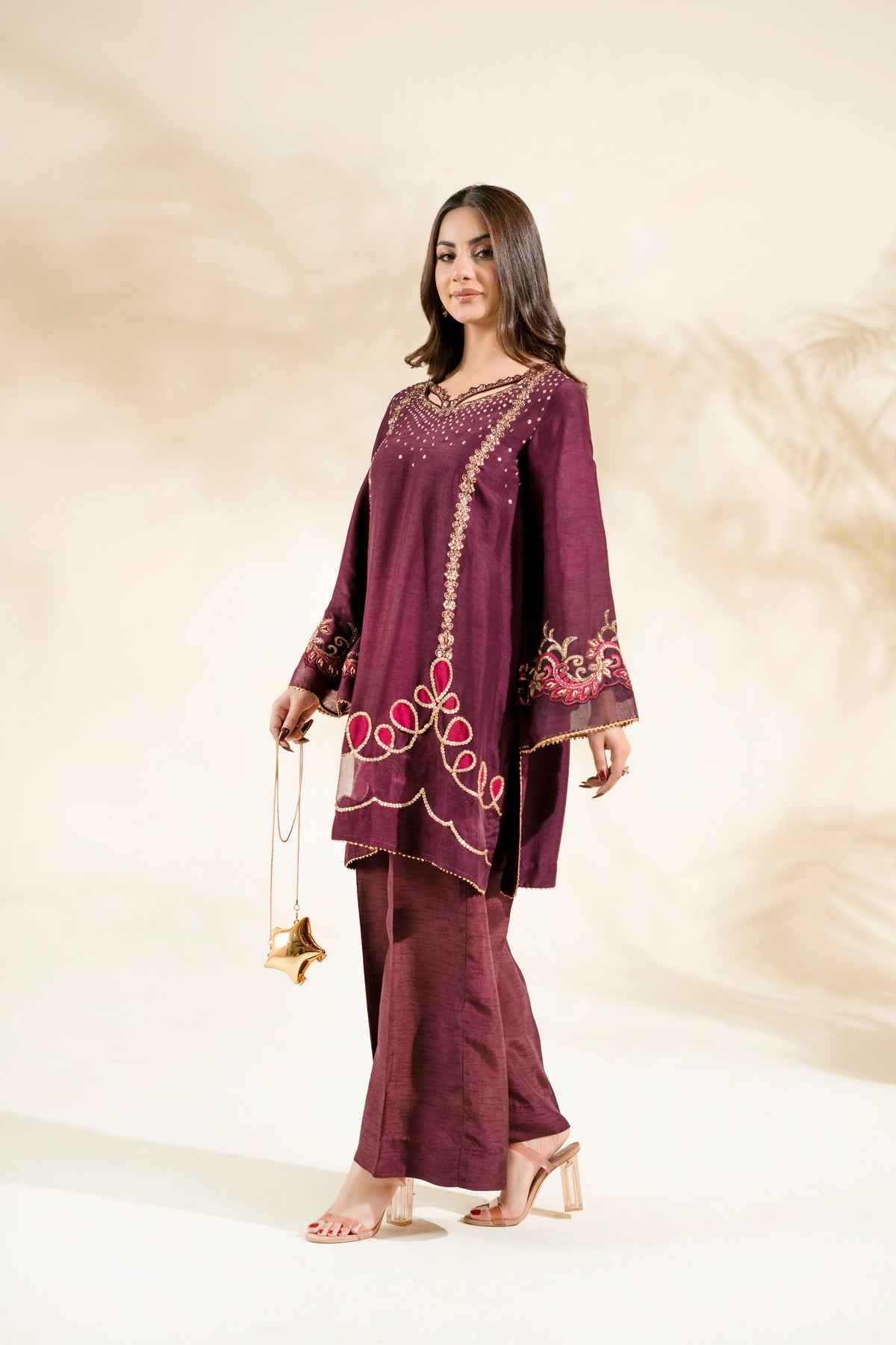 Faiza Faisal | Elara Luxury Pret | PLUM ROYALE - Designer Dress - Type : Ladies Clothes - Available at Libayah - 100% Original