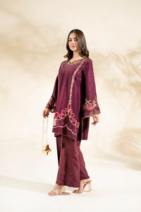 Faiza Faisal | Elara Luxury Pret | PLUM ROYALE - Designer Dress - Type : Ladies Clothes - Available at Libayah - 100% Original