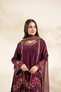 Faiza Faisal | Elara Luxury Pret | PLUM ROYALE - Designer Dress - Type : Ladies Clothes - Available at Libayah - 100% Original