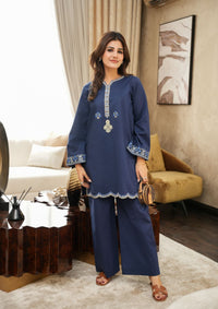 Faiza Faisal | FNF Cords Edit |NAVY SYMPHONY by Faiza Faisal - Designer Dress  - Type : Ladies Clothes - Available at Libayah - 100% Original 