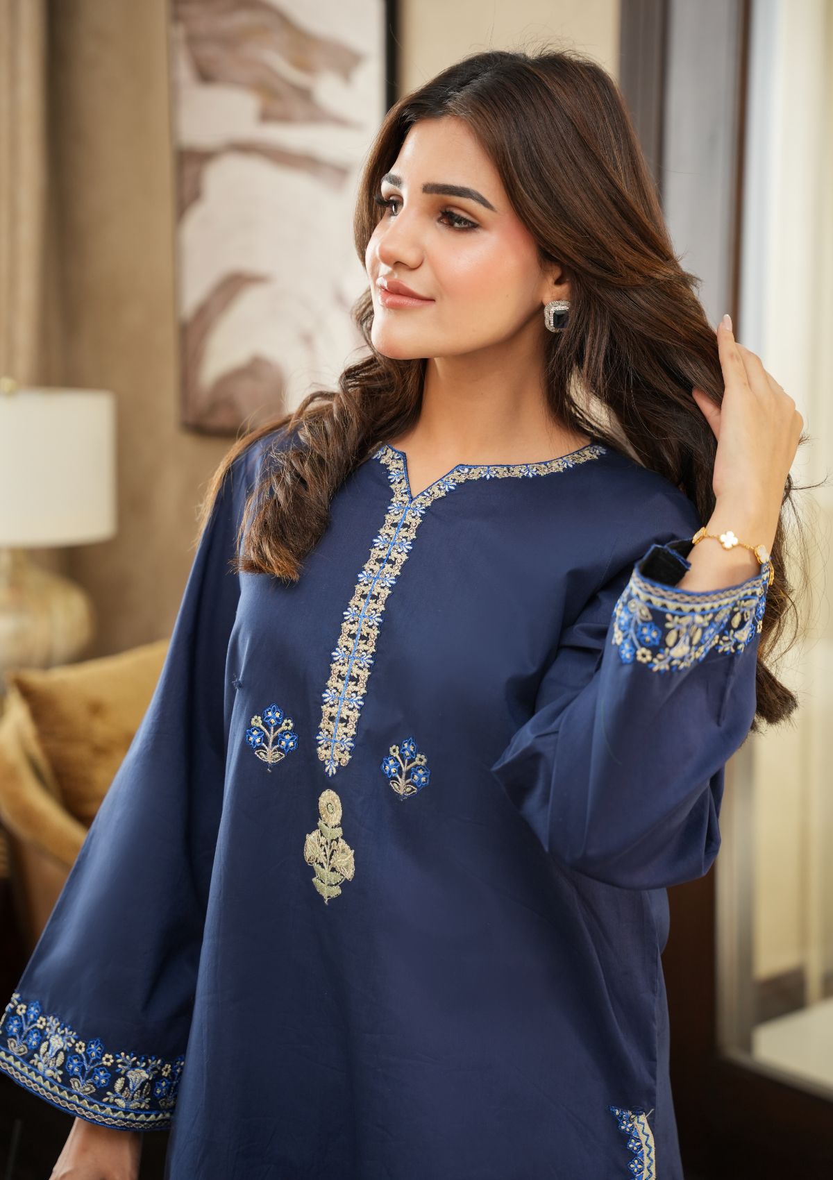 Faiza Faisal | FNF Cords Edit |NAVY SYMPHONY by Faiza Faisal - Designer Dress  - Type : Ladies Clothes - Available at Libayah - 100% Original 