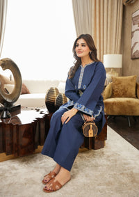 Faiza Faisal | FNF Cords Edit |NAVY SYMPHONY by Faiza Faisal - Designer Dress  - Type : Ladies Clothes - Available at Libayah - 100% Original 