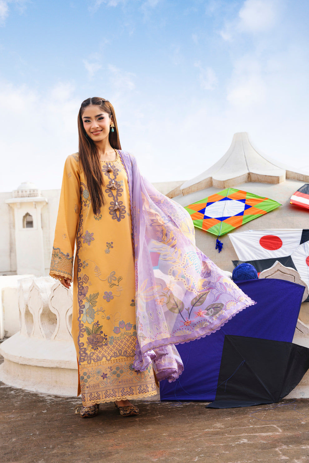 Florent | Basant Chikankari |FBC - 1B - by Libayah - Registered Vendor of : Florent - 100% Original Designer Dress