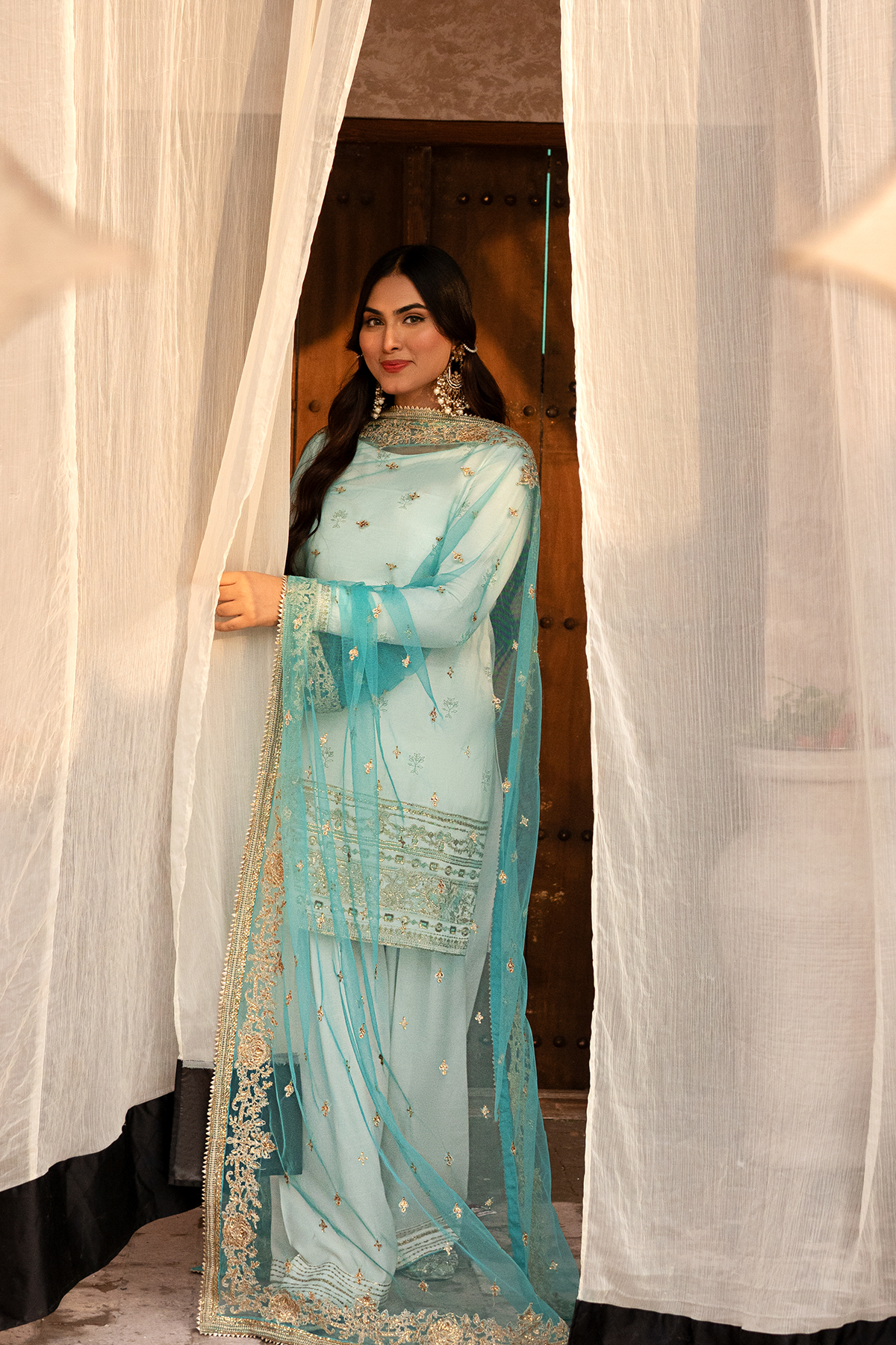 Erum Khan | Sakhiyan Formals | SUFAID PHOOL by Erum Khan - Designer Dress - Type: Formal - Available at Libayah - 100% Original