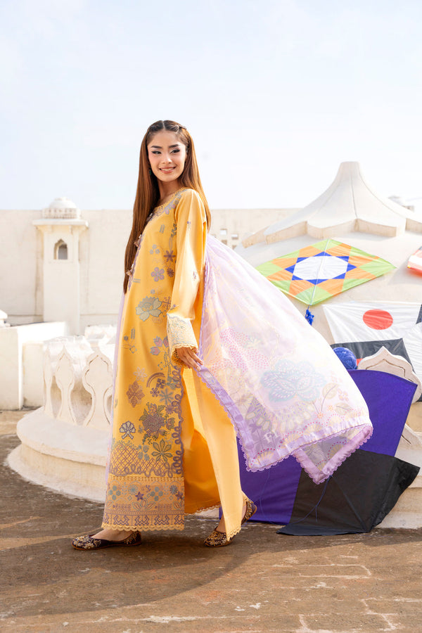 Florent | Basant Chikankari |FBC - 1B - by Libayah - Registered Vendor of : Florent - 100% Original Designer Dress