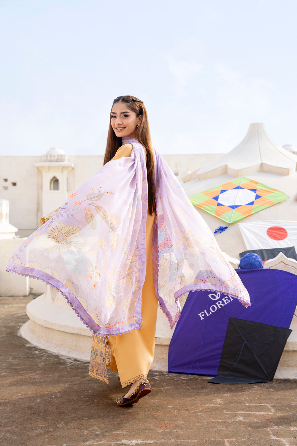 Florent | Basant Chikankari |FBC - 1B - by Libayah - Registered Vendor of : Florent - 100% Original Designer Dress