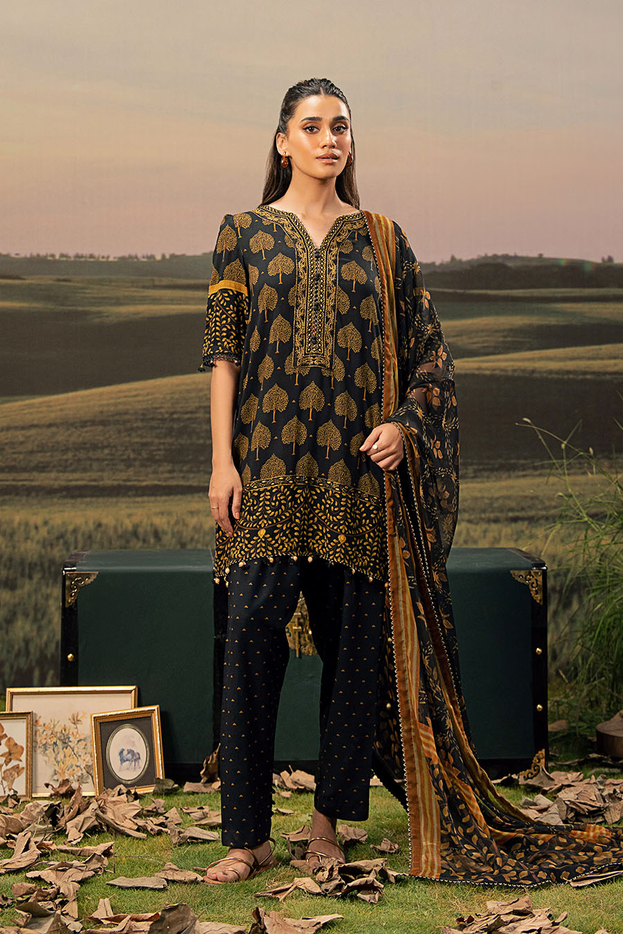 Maria B | Basics Winter 25 | MB-PFUS25-03B by Maria B - Designer Dress  - Type : Ladies Clothes - Available at Libayah - 100% Original 