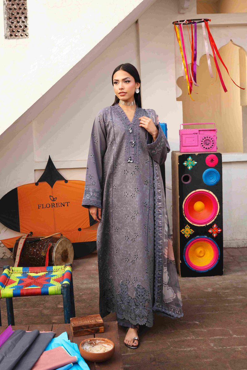 Florent | Basant Chikankari | FBC - 7B - by Libayah - Registered Vendor of : Florent - 100% Original Designer Dress