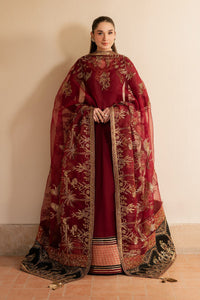 Alizeh | Ready to wear | Maroon Dress 3 piece - RTW1024 by Alizeh - Designer Dress  - Type : Ladies Clothes - Available at Libayah - 100% Original 