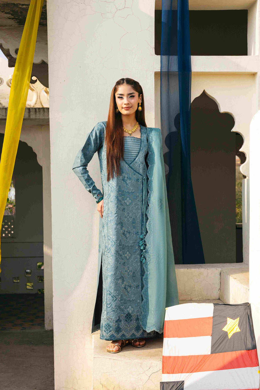Florent | Basant Chikankari | FBC - 6B - by Libayah - Registered Vendor of : Florent - 100% Original Designer Dress