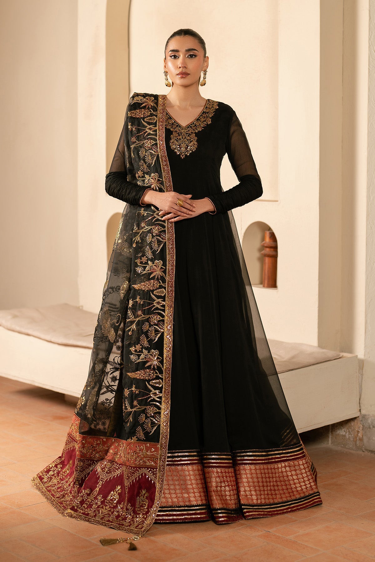 Alizeh | Ready to wear | Black Dress 3 piece - RTW1025 by Alizeh - Designer Dress  - Type : Ladies Clothes - Available at Libayah - 100% Original 