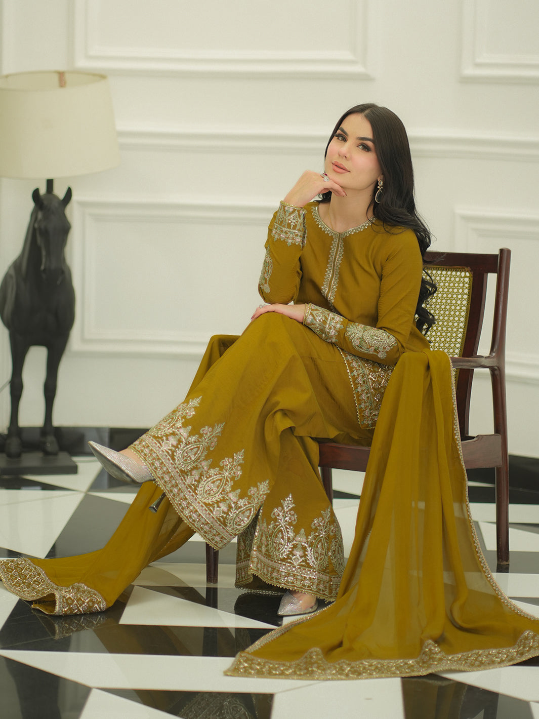 Faiza Faisal | Mayal Festive Pret 25 | MEHRU by Faiza Faisal - Designer Dress - Type: Ladies Clothes - Available at Libayah - 100% Original