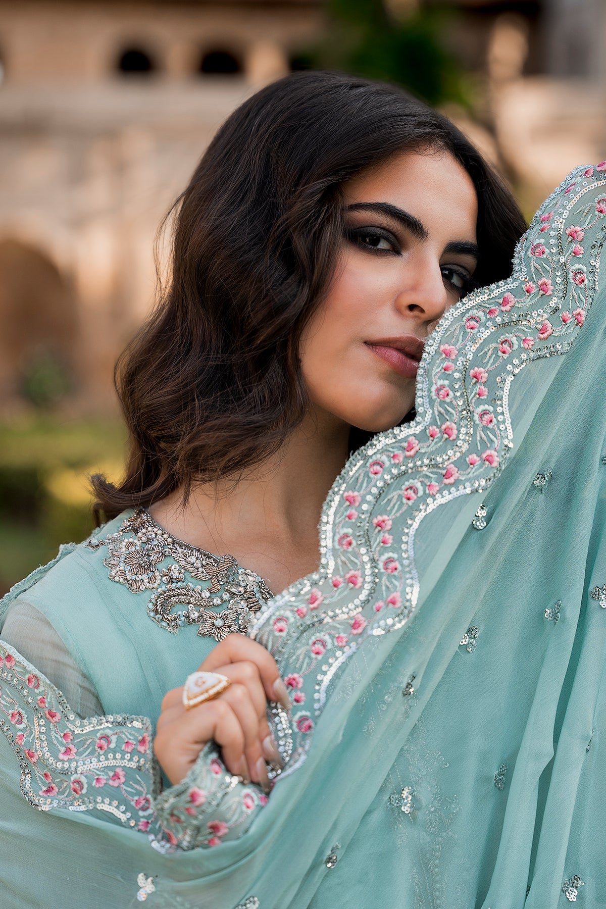 Charizma | Festive Pret | 3-PC Embroidered Chiffon CMA-6-415 by Charizma - Designer Dress  - Type : Ladies Clothes - Available at Libayah - 100% Original 