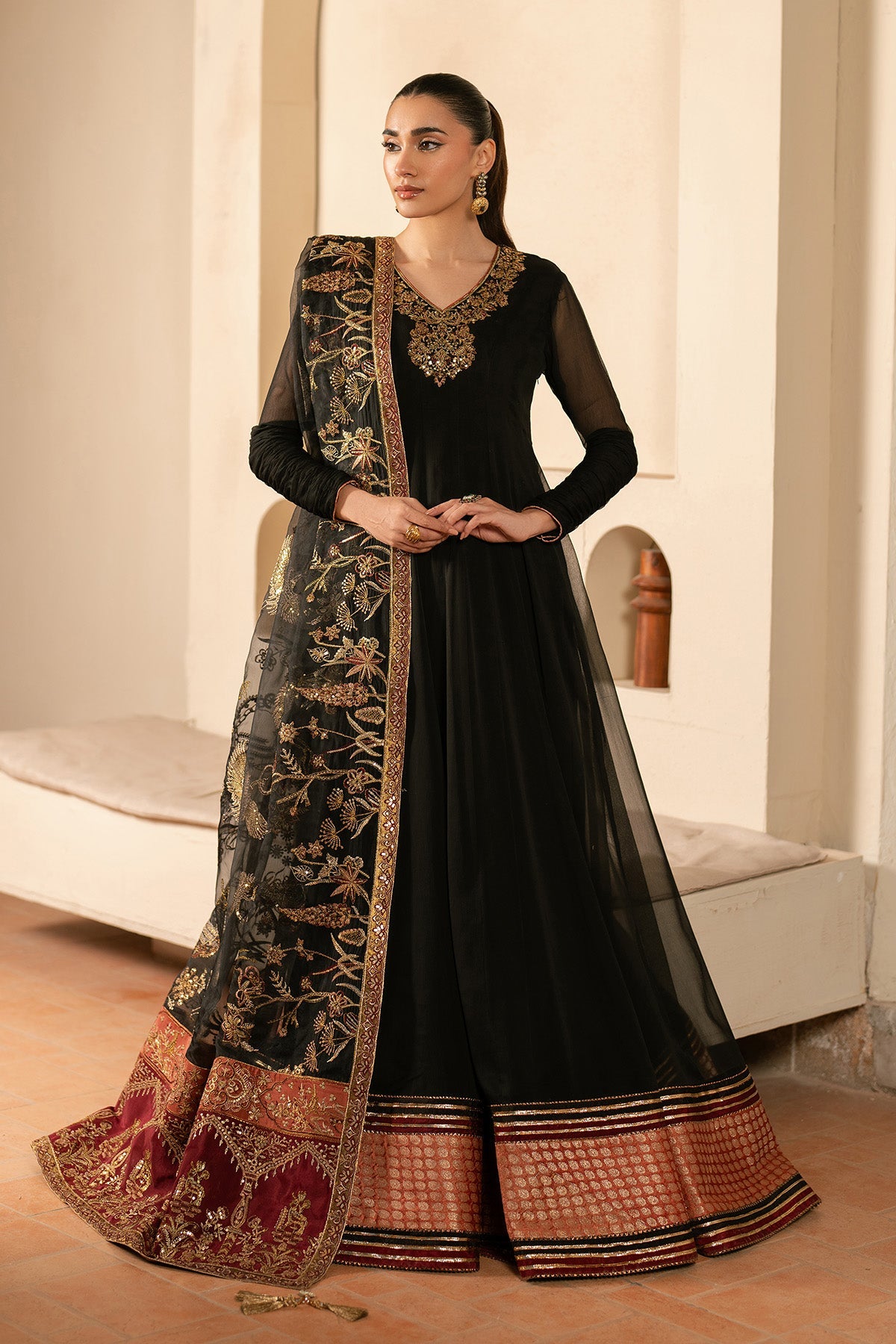 Alizeh | Ready to wear | Black Dress 3 piece - RTW1025 by Alizeh - Designer Dress  - Type : Ladies Clothes - Available at Libayah - 100% Original 
