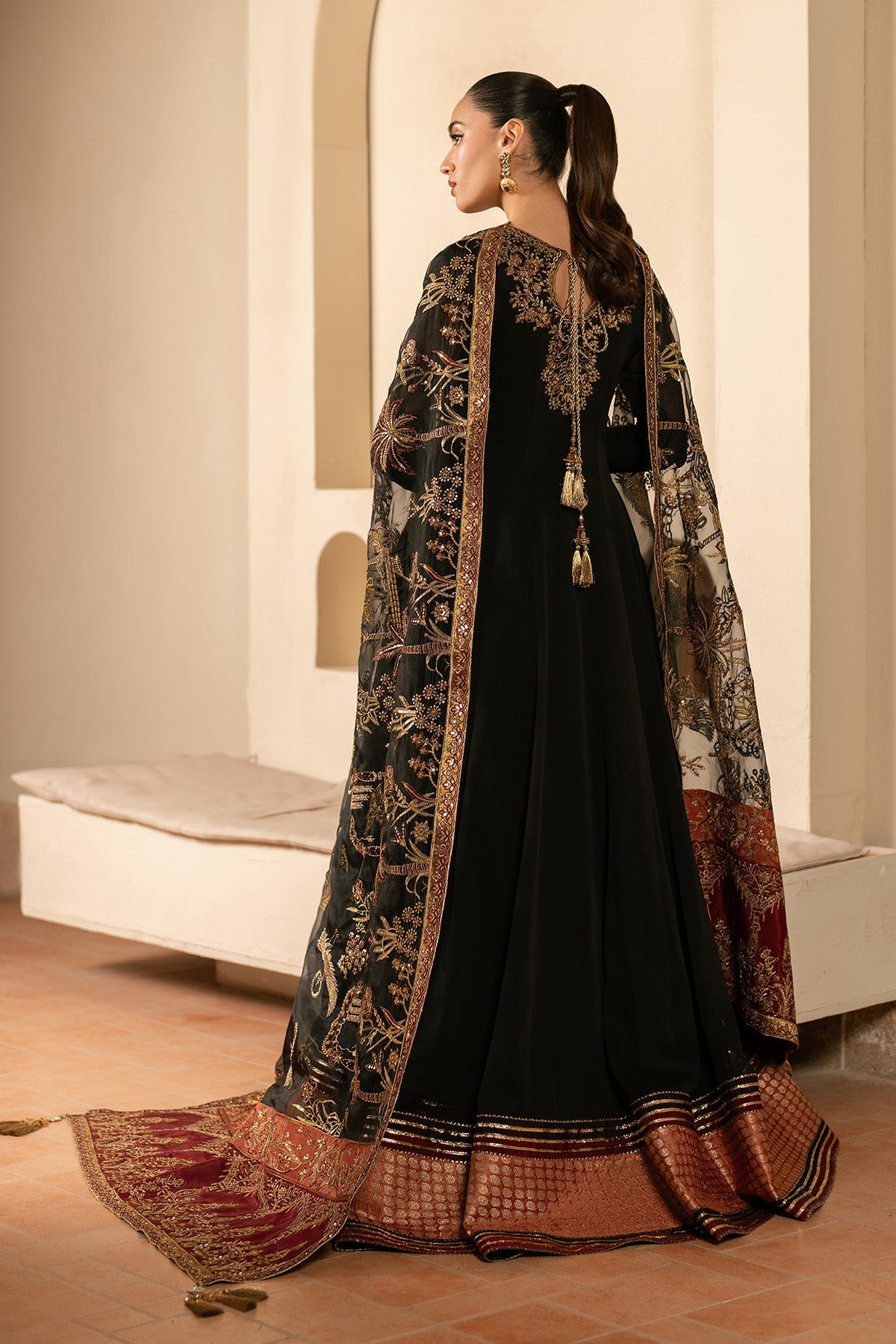 Alizeh | Ready to wear | Black Dress 3 piece - RTW1025 by Alizeh - Designer Dress  - Type : Ladies Clothes - Available at Libayah - 100% Original 