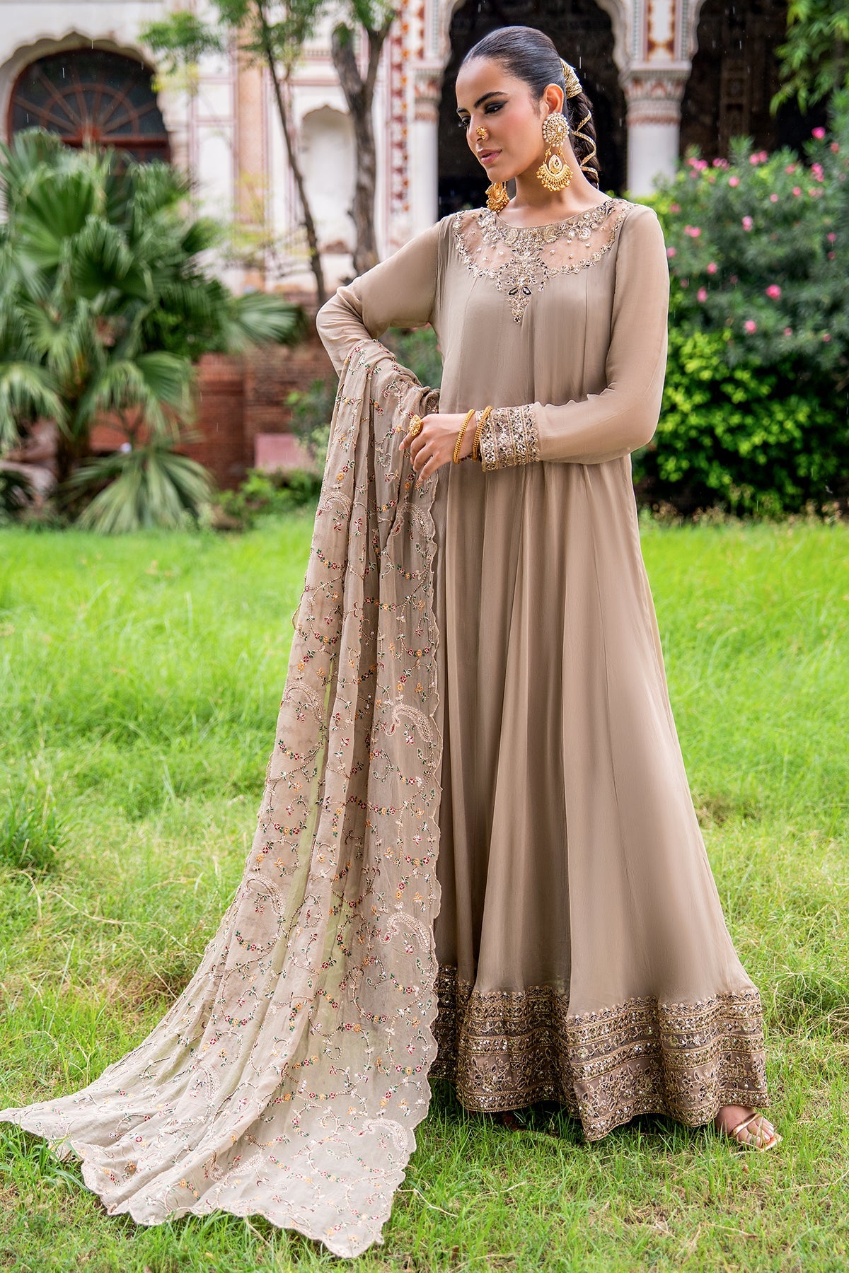 Charizma | Festive Pret | 3-PC Embroidered Chiffon CMA-6-449 by Charizma - Designer Dress  - Type : Ladies Clothes - Available at Libayah - 100% Original 