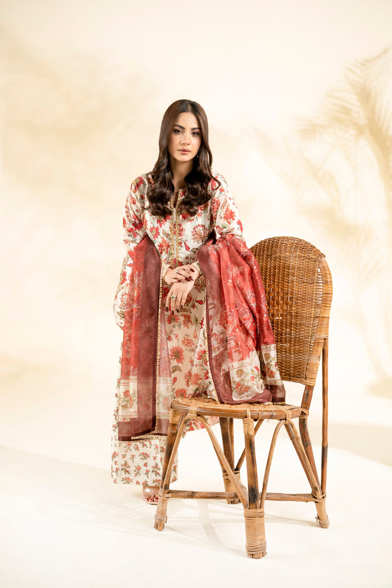 Faiza Faisal | Elara Luxury Pret | RIVAYA RUST - Designer Dress - Type : Ladies Clothes - Available at Libayah - 100% Original