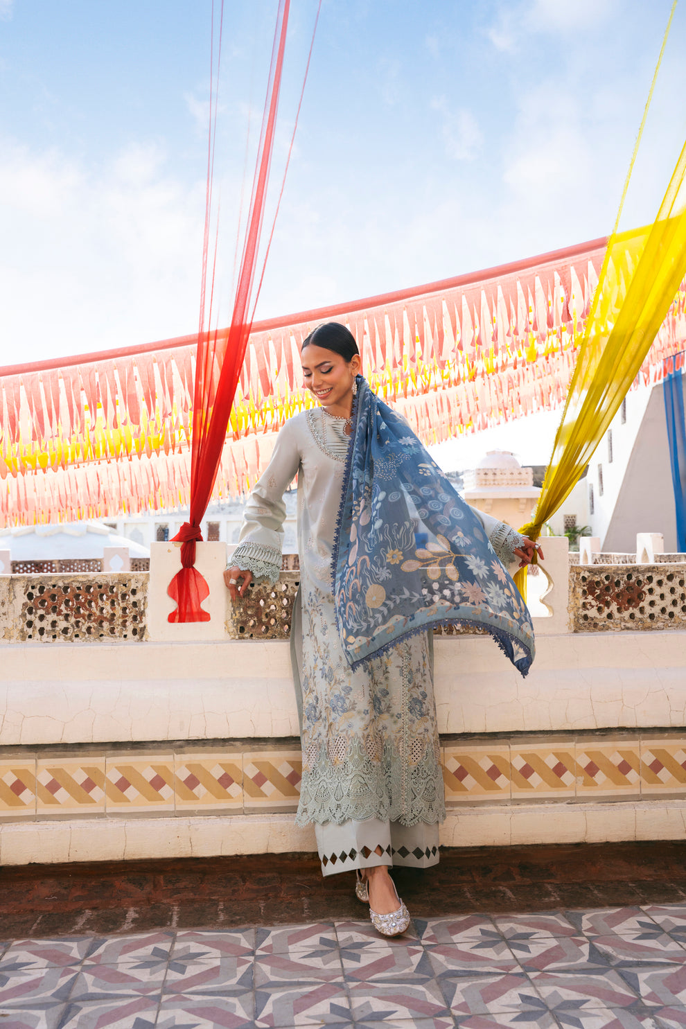 Florent | Basant Chikankari | FBC - 5B - by Libayah - Registered Vendor of : Florent - 100% Original Designer Dress