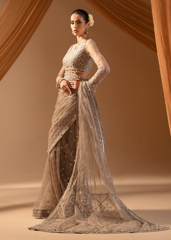 Paras by Pasha | Noor -e- Jahan Saree Collection | Abr-e-Shaam by Paras by Pasha - Designer Dress - Type: Ladies Clothes - Available at Libayah - 100% Original