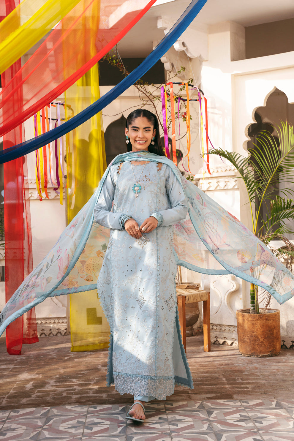 Florent | Basant Chikankari |FBC - 4B - by Libayah - Registered Vendor of : Florent - 100% Original Designer Dress