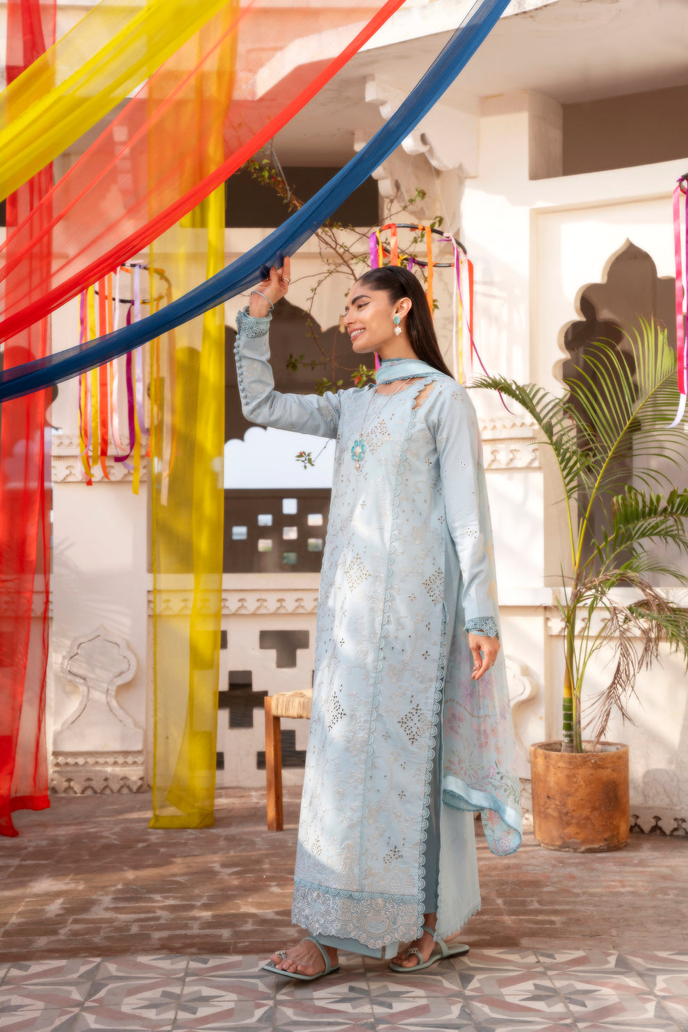 Florent | Basant Chikankari |FBC - 4B - by Libayah - Registered Vendor of : Florent - 100% Original Designer Dress