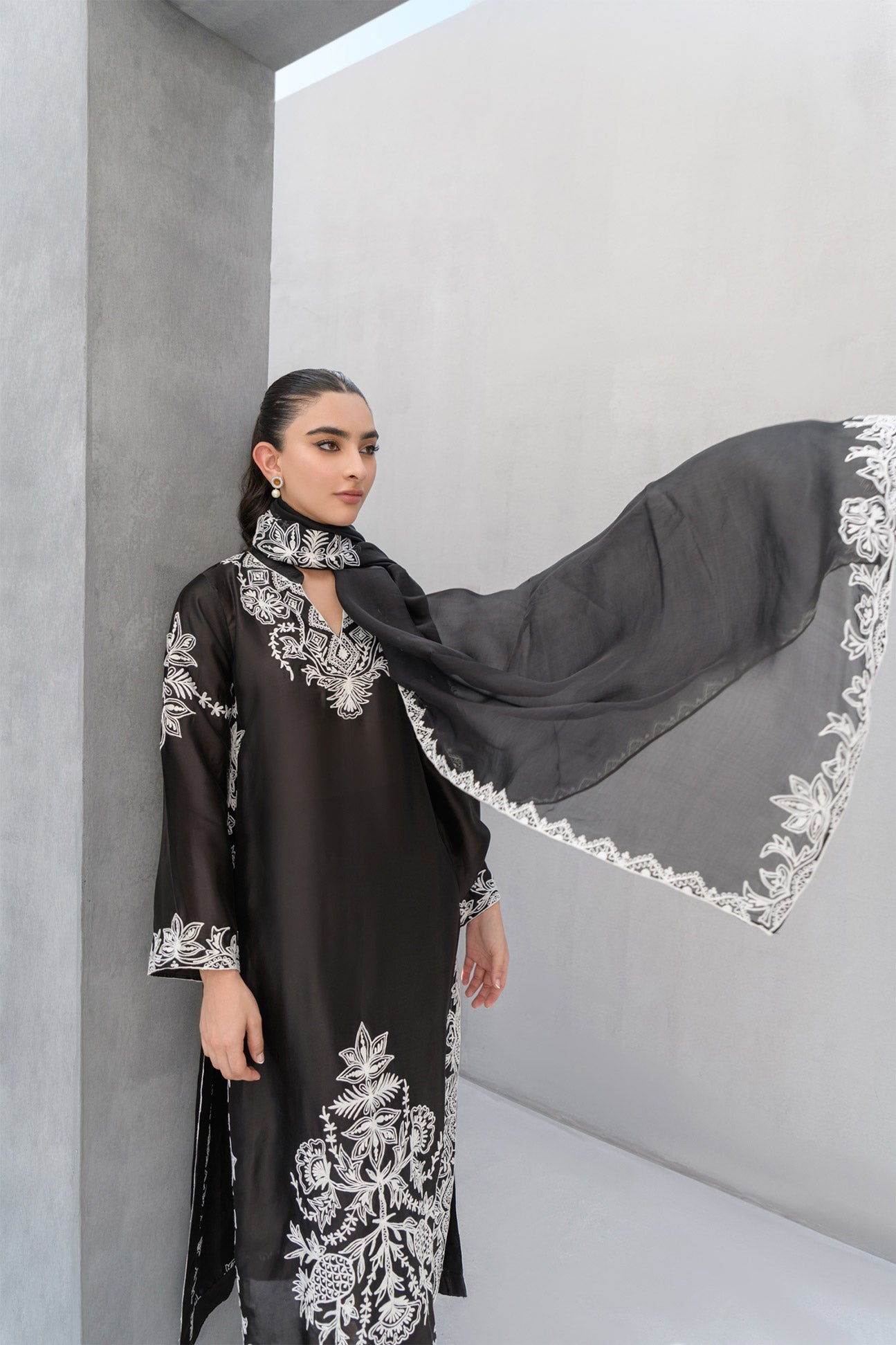 Flairs Studio | Luxury Pret | Midnight by Flairs Studio - Designer Dress - Type: Luxury - Available at Libayah - 100% Original