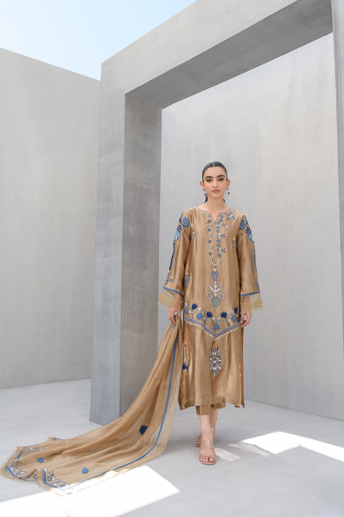 Flairs Studio | Luxury Pret | Sand by Flairs Studio - Designer Dress - Type: Luxury - Available at Libayah - 100% Original