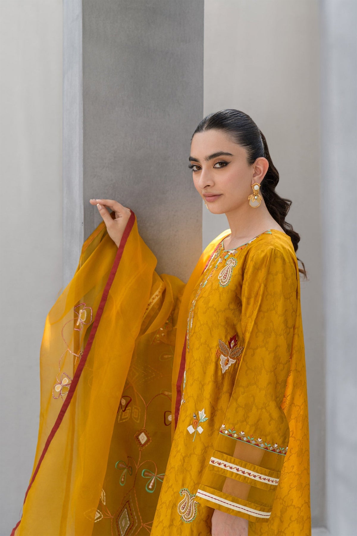 Flairs Studio | Luxury Pret | Saffron by Flairs Studio - Designer Dress - Type: Luxury - Available at Libayah - 100% Original