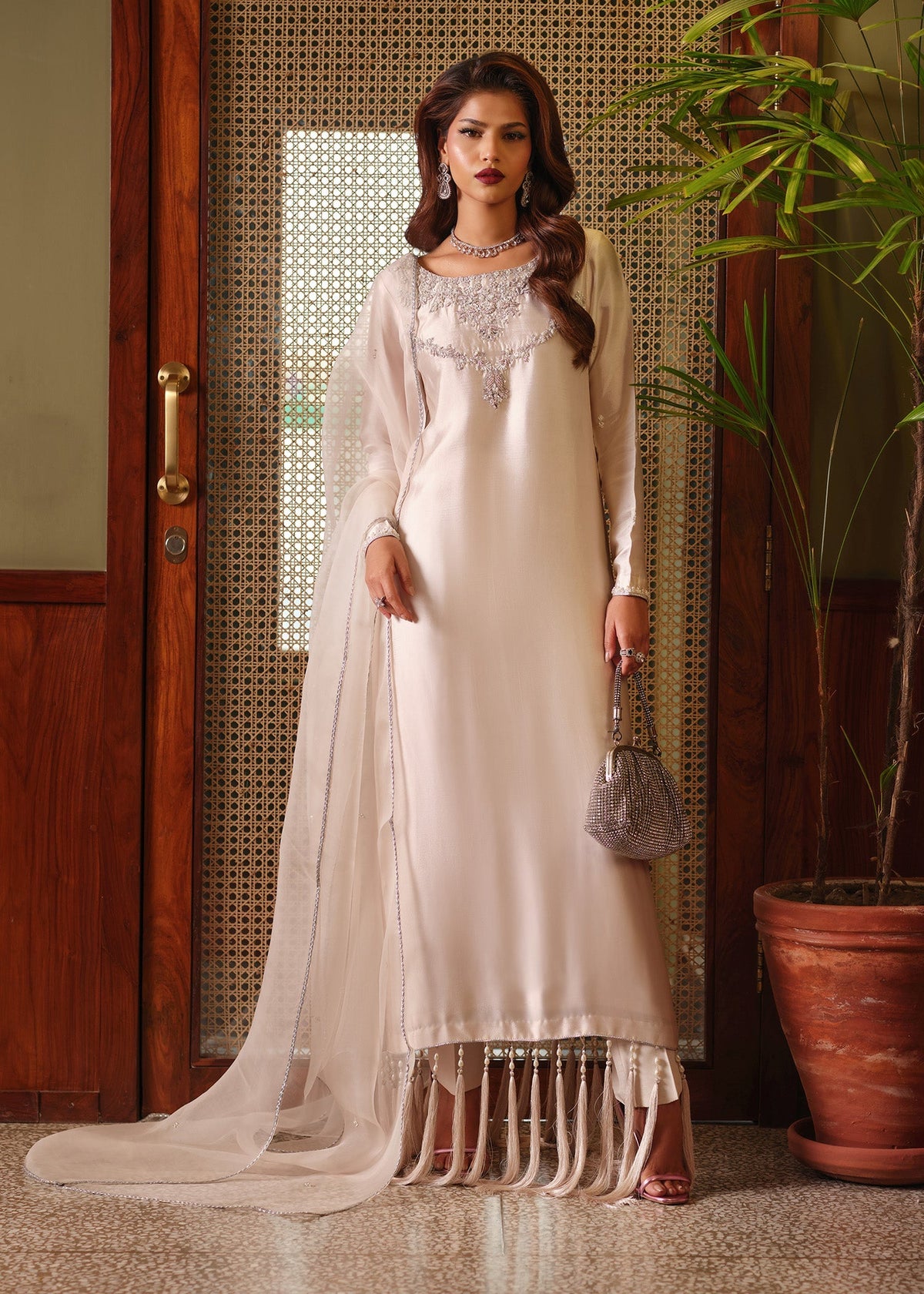 Mahum Asad | Private Hour |Silk Foam - by Libayah - Registered Vendor of : Mahum Asad - 100% Original Designer Dress