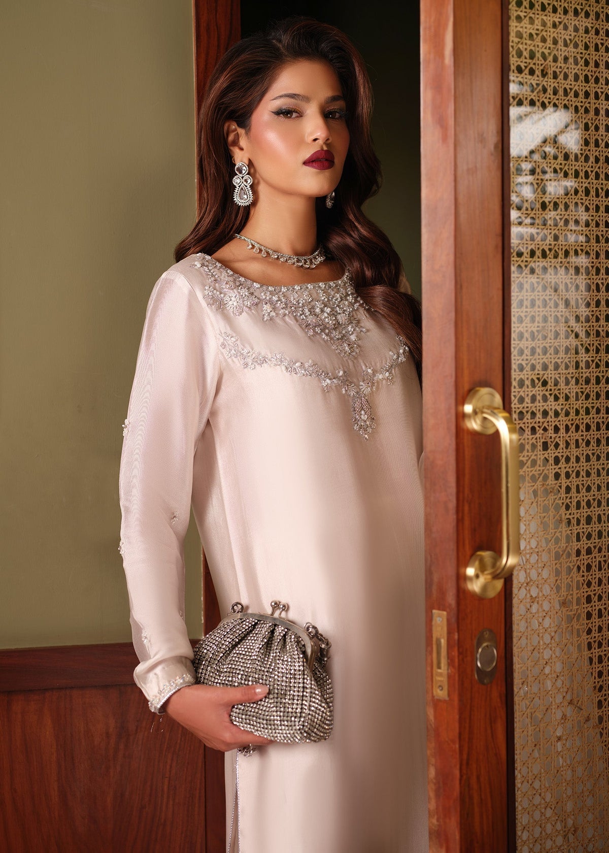Mahum Asad | Private Hour |Silk Foam - by Libayah - Registered Vendor of : Mahum Asad - 100% Original Designer Dress