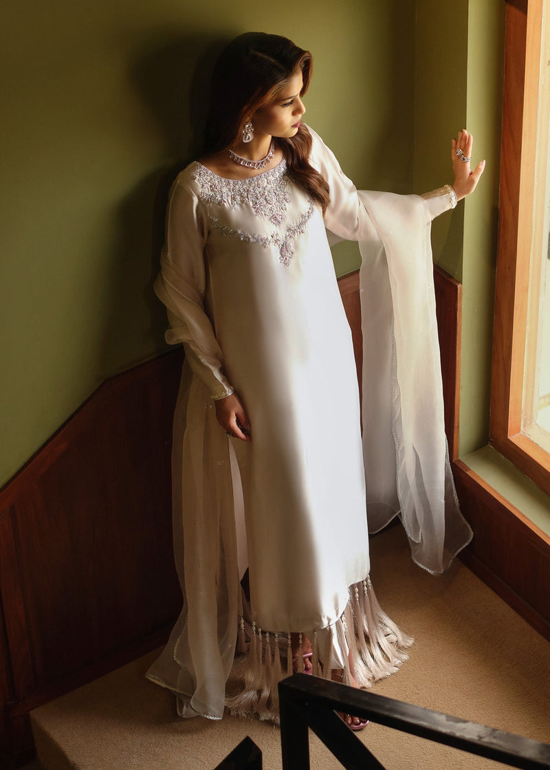 Mahum Asad | Private Hour |Silk Foam - by Libayah - Registered Vendor of : Mahum Asad - 100% Original Designer Dress