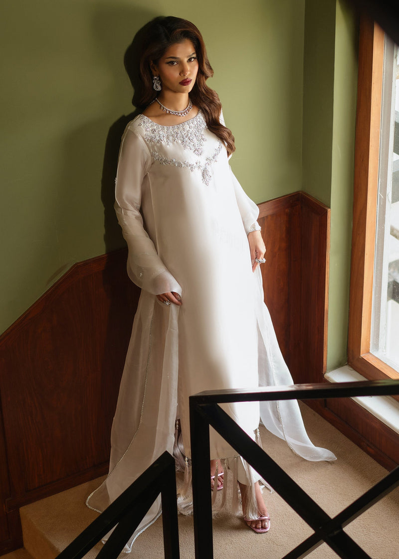 Mahum Asad | Private Hour |Silk Foam - by Libayah - Registered Vendor of : Mahum Asad - 100% Original Designer Dress