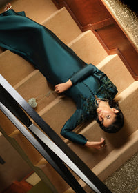 Mahum Asad | Private Hour | Emerald Tonic - by Libayah - Registered Vendor of : Mahum Asad - 100% Original Designer Dress