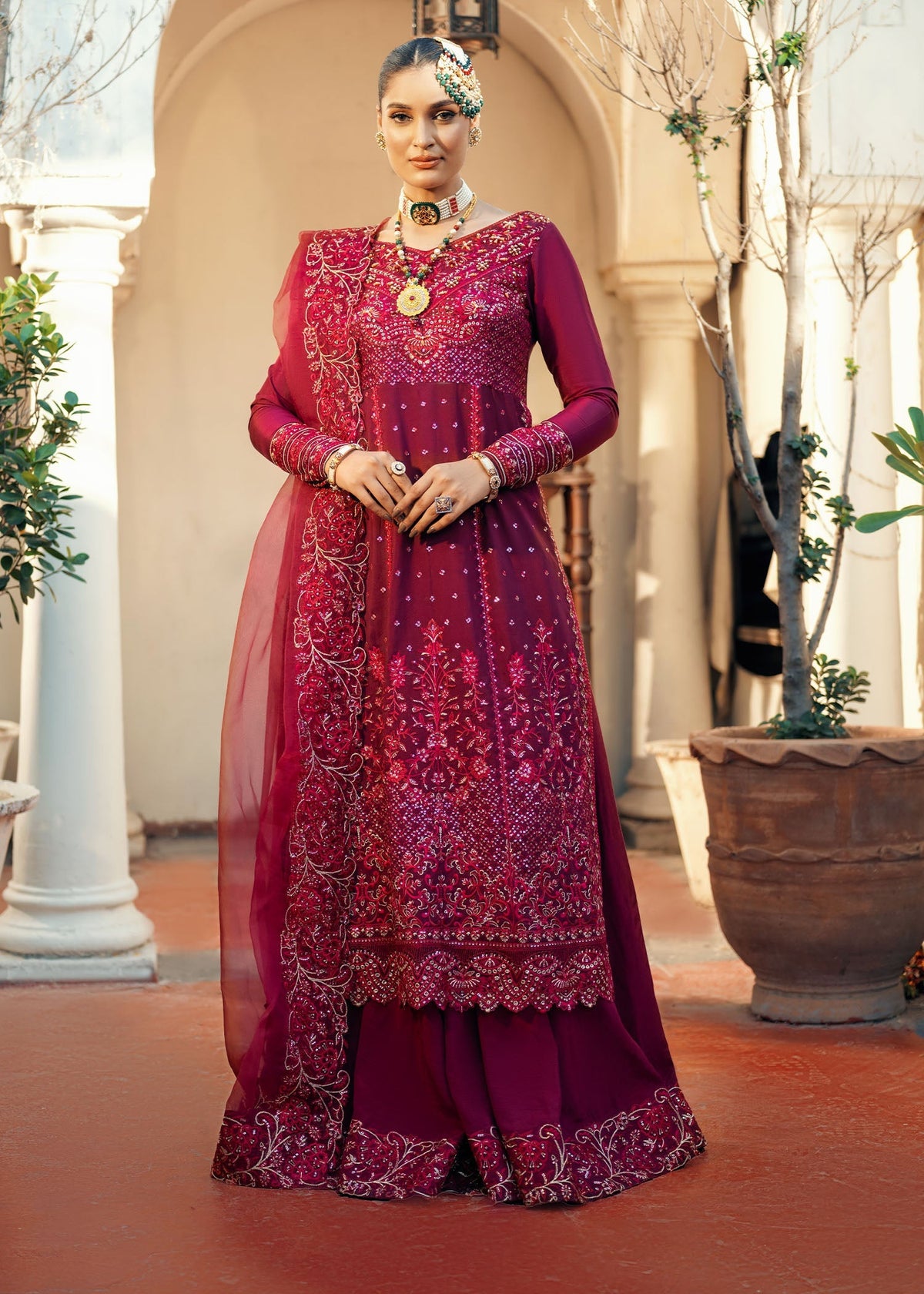 Jamnii | Noor e Nazakat | Ishaq-e- laal by Jamnii - Designer Dress - Type: Ladies Clothes - Available at Libayah - 100% Original