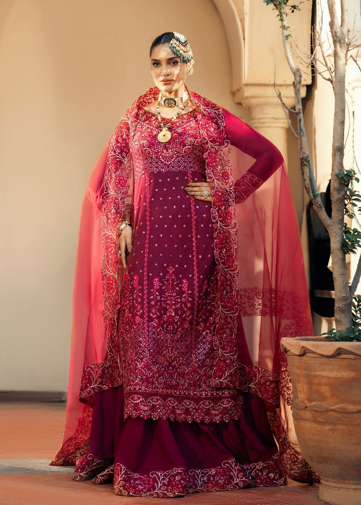 Jamnii | Noor e Nazakat | Ishaq-e- laal by Jamnii - Designer Dress - Type: Ladies Clothes - Available at Libayah - 100% Original