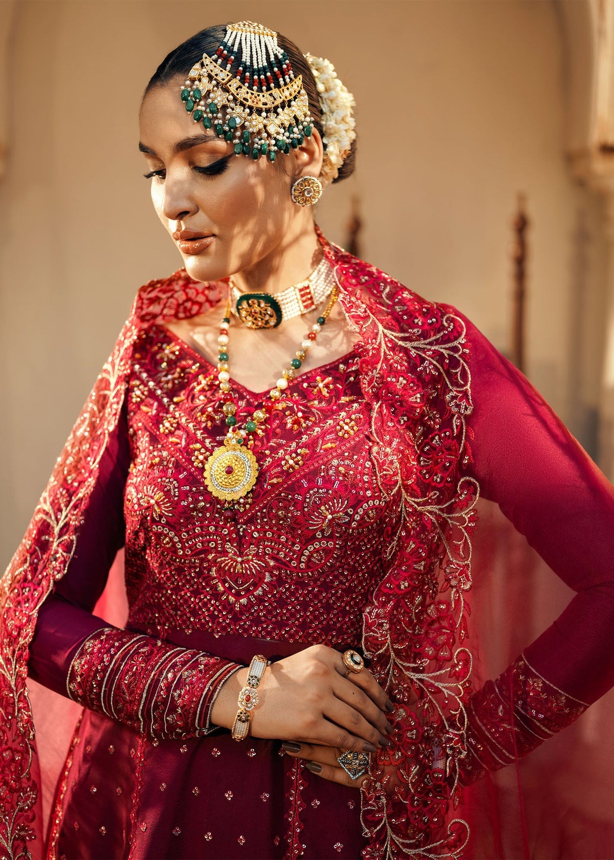 Jamnii | Noor e Nazakat | Ishaq-e- laal by Jamnii - Designer Dress - Type: Ladies Clothes - Available at Libayah - 100% Original